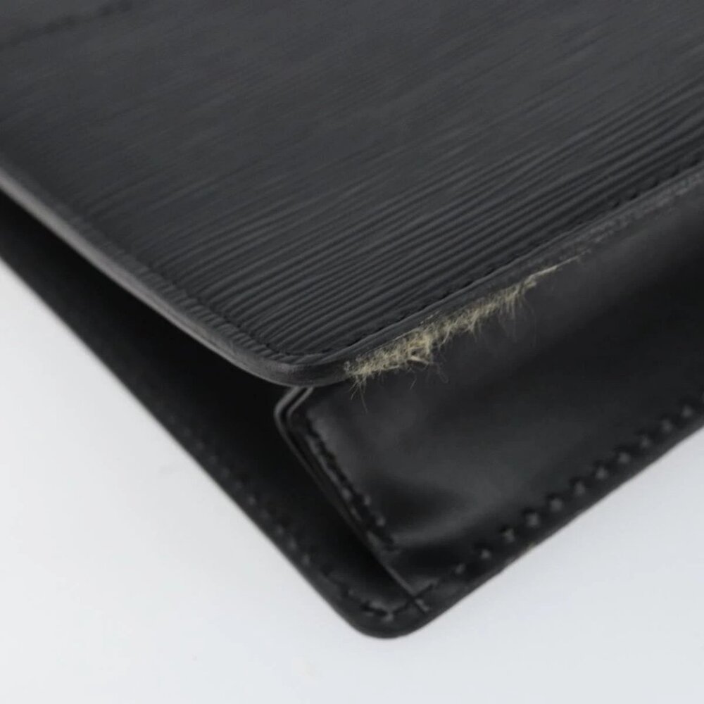 LOUIS VUITTON Epi Pochette Homme Clutch Bag Black Noir M52522 LV Auth ep11385 - Picture 8 of 16